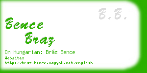 bence braz business card